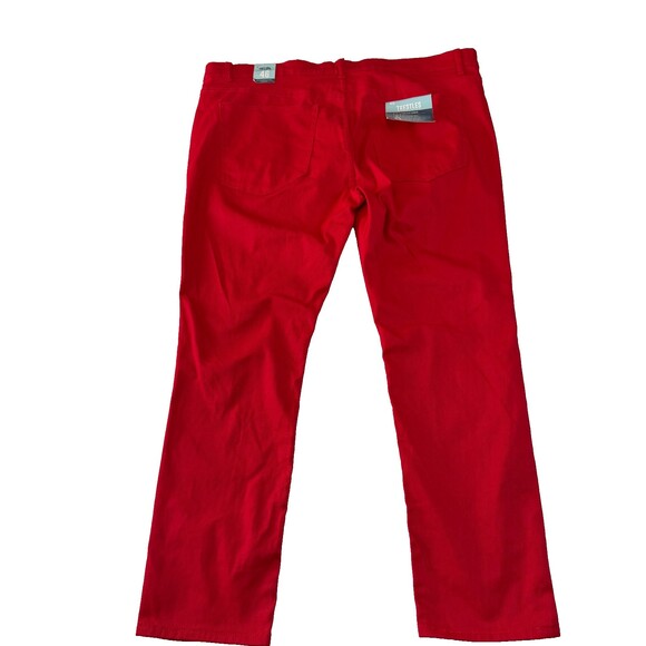 NWT Trestles Supply Co. Men's Red Jeans, Sz 46, Stretch, Motivational Text - Picture 7 of 15